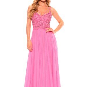 Amarra A-Line Bright Pink Prom Gown